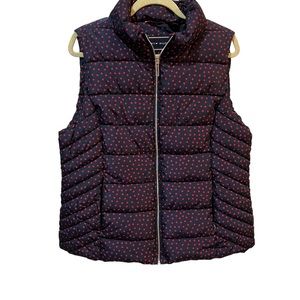 Women's Tommy Hilfiger Navy and Red Polka Dot Vest
